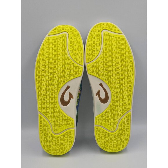 NWT OluKai Men's Laeahi Pai Sunset Blue Aloha Canvas Slip-On Sneakers Sz 10 2845 - Picture 6 of 16